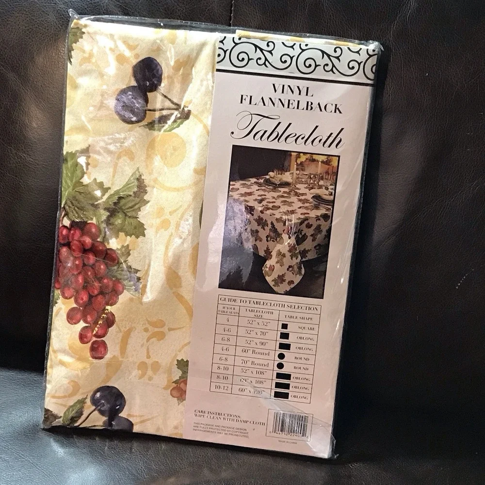 Better Homes 2017 Vinyl Flannelback‎ Tablecloth Oblong 52